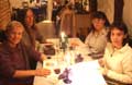 Marge, Lesley, Michael and Cathy enjoying a meal in Old Amersham